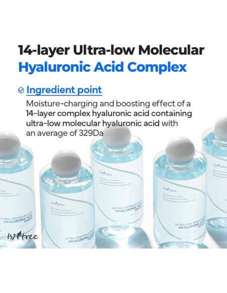 Tónico Hidratante ISNTREE Ácido Hialurónico 300ml Vegano