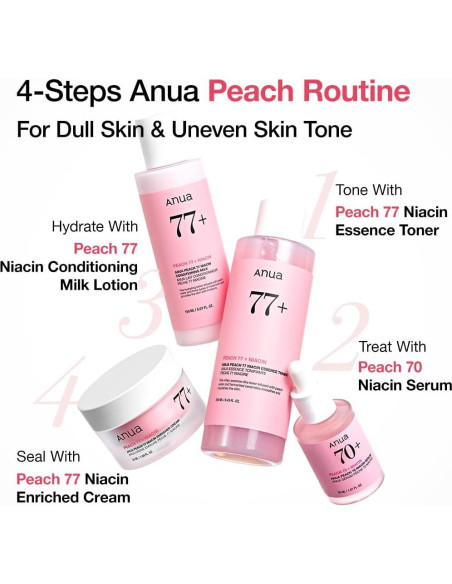 Tónico Facial Iluminador Anua Peach 77 250ml - Niacinamida Tónico Facial Iluminador Anua Peach 77 250ml - Niacinamida