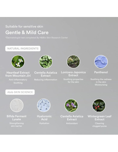 Tónico Calmante Abib Heartleaf 210ml para Piel Sensible