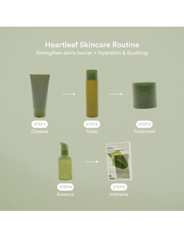 Tónico Calmante Abib Heartleaf 210ml para Piel Sensible