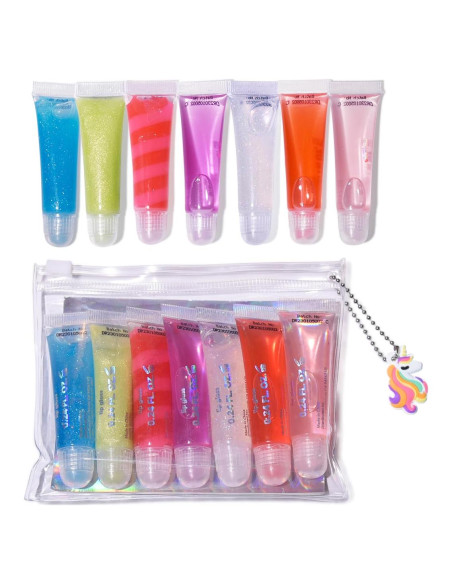 Conjunto de Brillo Labial M&U con Bolso, 7 Piezas 7,1 ml