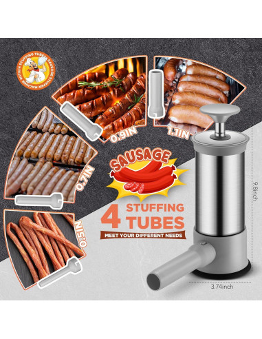 Máquina de embutir salchichas LOYIM 2.2 kg con accesorios