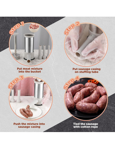 Máquina de embutir salchichas LOYIM 2.2 kg con accesorios