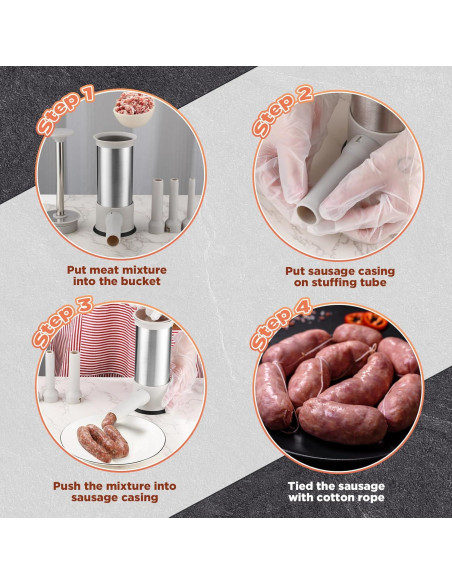 Máquina de embutir salchichas LOYIM 2.2 kg con accesorios