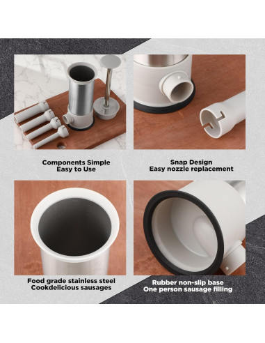 Máquina de embutir salchichas LOYIM 2.2 kg con accesorios