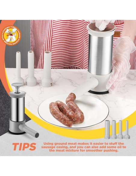 Máquina de embutir salchichas LOYIM 2.2 kg con accesorios