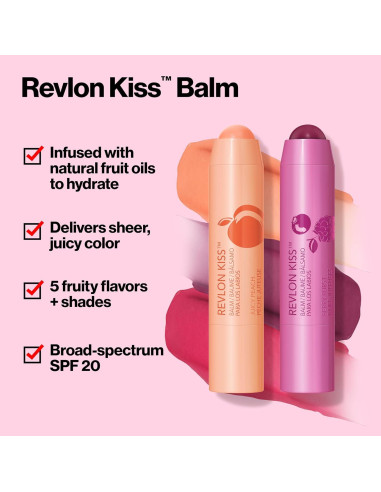 Bálsamo Labial Tinte Revlon Kiss SPF 20 2.54g Estallido de Baya