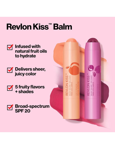 Bálsamo Labial Tinte Revlon Kiss SPF 20 2.54g Estallido de Baya