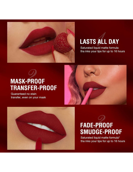 Set de 12 lápices labiales líquidos mate BestLand