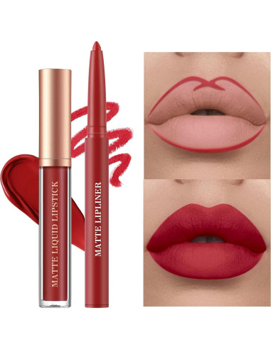 Set de 12 lápices labiales líquidos mate BestLand