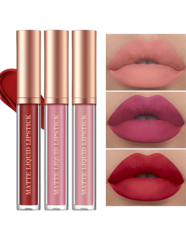 Set de 12 lápices labiales líquidos mate BestLand