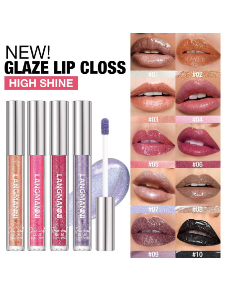 Set de Brillo de Labios LANGMANNI 6 Colores Hidratante Set de Brillo de Labios LANGMANNI 6 Colores Hidratante