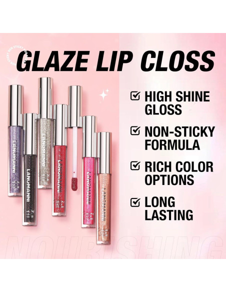 Set de Brillo de Labios LANGMANNI 6 Colores Hidratante Set de Brillo de Labios LANGMANNI 6 Colores Hidratante