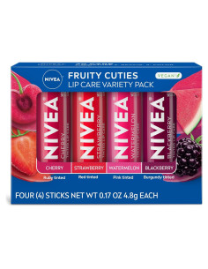 Bálsamo Labial Tinte Frutal NIVEA Paquete de 4 Sabores