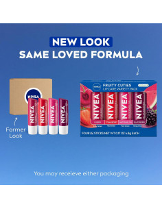 Bálsamo Labial Tinte Frutal NIVEA Paquete de 4 Sabores 2