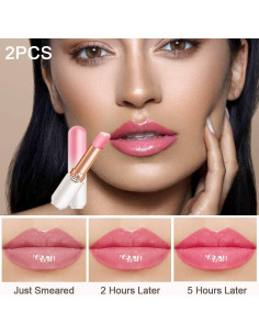 Labial Cambia Color BINGBRUSH 2 Pcs Melocotón Hidratante 2