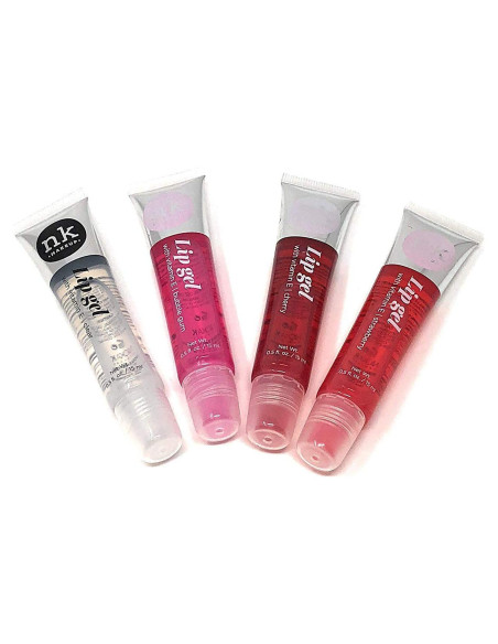 Paquete de 4 Gel Labial Nicka K Hidratante 10,92x9,40cm