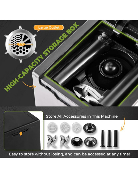 Picadora de Carne Eléctrica Flyseago 3200W 3.6kg/min Comercial