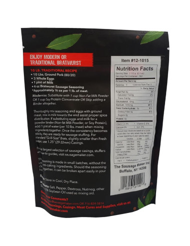 Sazonador de Bratwurst El Fabricante de Salchichas 567 g