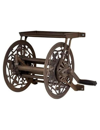 Carrete de Manguera Decorativo AMES 2398110 38,10 m Metal Marrón