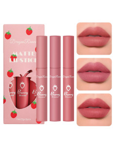 Set de 3 Labiales Mate Nude Sulily - Hidratantes y Larga Duración