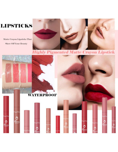 Set de 3 Labiales Mate Nude Sulily - Hidratantes y Larga Duración