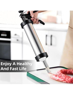 Kit de Pistola de Jerky de Acero Inoxidable XDGGCSY - 5 Boquillas 2