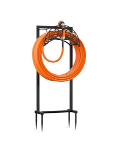 Soporte para Manguera de Jardín Helhom Metal Negro 2,72 kg