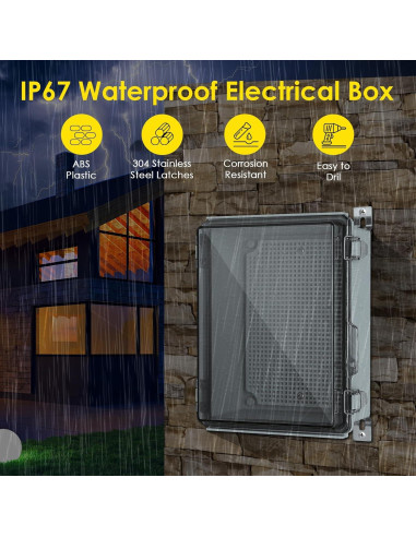 Caja de Conexiones Eléctricas Impermeable Joisyoya 22,1x17cm