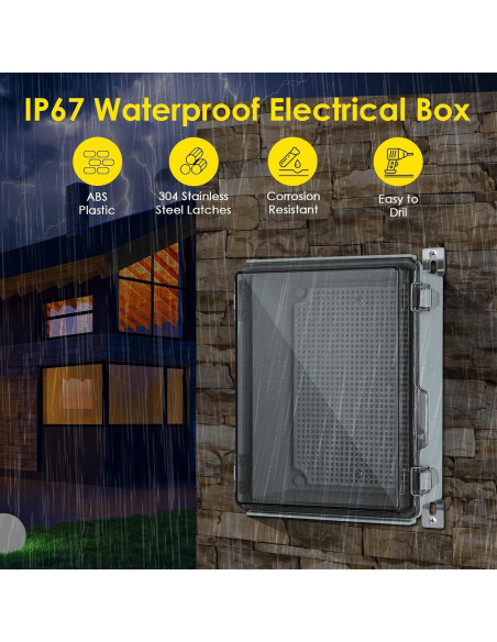 Caja de Conexiones Eléctricas Impermeable Joisyoya 22,1x17cm