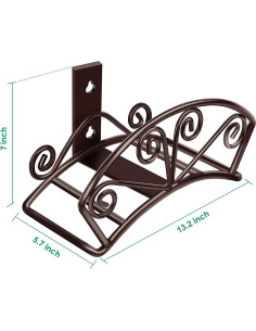 Soporte para Manguera de Jardín TomCare Montaje en Pared Bronce 2