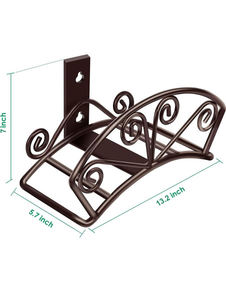Soporte para Manguera de Jardín TomCare Montaje en Pared Bronce