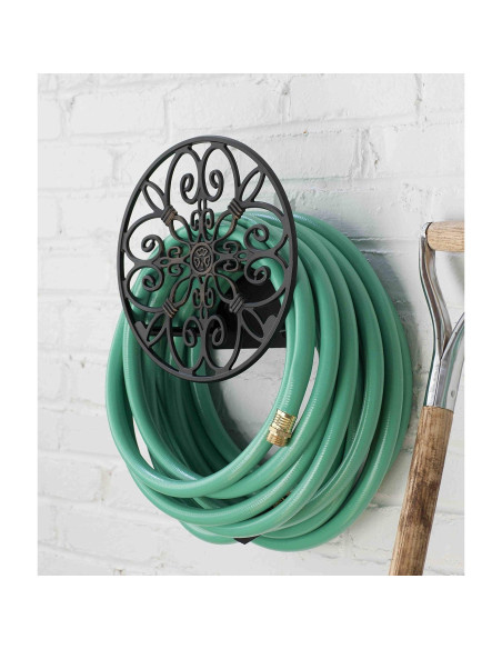 Soporte de Manguera Montado en Pared Liberty Garden 670 Negro Soporte de Manguera Montado en Pared Liberty Garden 670 Negro