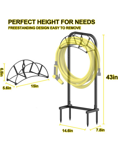 Soporte para Manguera de Jardín Suchek 150 pies Resistente