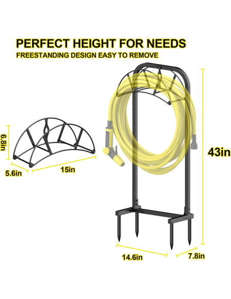 Soporte para Manguera de Jardín Suchek 150 pies Resistente