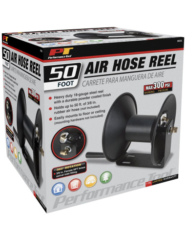 Carrete de Manguera de Aire Performance Tool M635 15,24 m