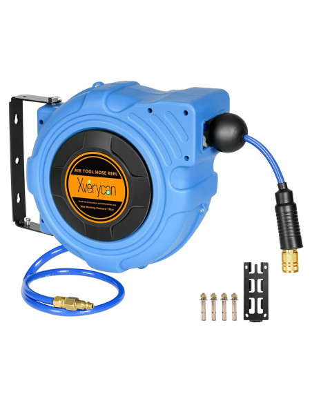 Carrete de Manguera de Aire Retráctil Xverycan 3/8" x 15m 300 PSI