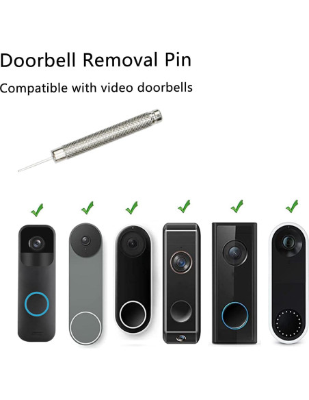 5 Pines de Remoción de Timbre TEKCAM Compatible Blink Arlo Eufy Nest