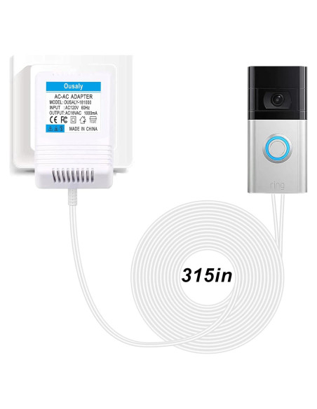 Adaptador de Alimentación Ousaly 18V 1A para Timbres Inteligentes