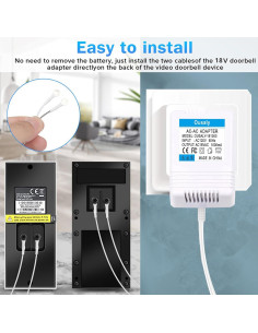 Adaptador de Alimentación Ousaly 18V 1A para Timbres Inteligentes 2
