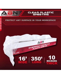 Lámina Plástica Transparente ABN 10 Micrones 4,88 m x 106,68 m 2