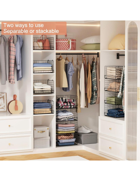 Organizador de Closet Apilable Yociyoga 4 Niveles 30x40x80cm Organizador de Closet Apilable Yociyoga 4 Niveles 30x40x80cm