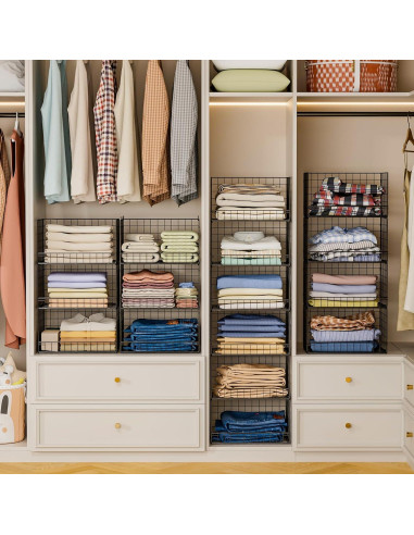 Organizador de Closet Yociyoga 6 Niveles Plegable Metal 6,35 kg