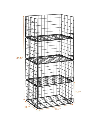 Organizador de Closet Apilable Yociyoga 4 Niveles 30x40x80cm