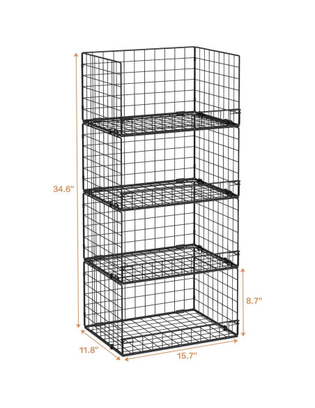 Organizador de Closet Apilable Yociyoga 4 Niveles 30x40x80cm Organizador de Closet Apilable Yociyoga 4 Niveles 30x40x80cm