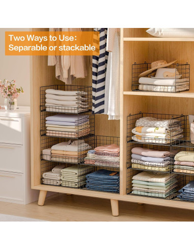 Organizador de Closet Yociyoga 6 Niveles Plegable Metal 6,35 kg