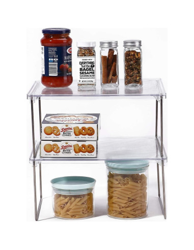 Organizador de despensa IVYHOME apilable 2 paquetes 30x25cm
