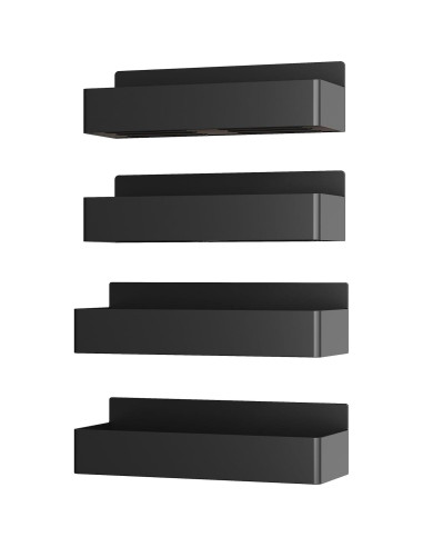 Estante Magnético para Especias Mystozer Negro 4 Paquete