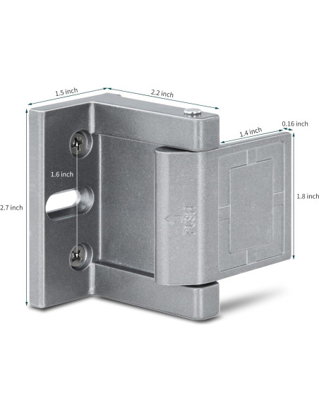 Cerradura de Puerta Reforzada JIADAXIN Aluminio 0.15 kg