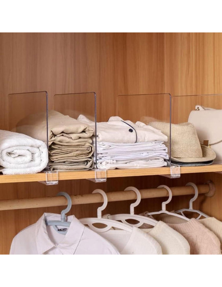 Divisores de Estante Acrílicos Celesterra 8 Unidades Ajustables